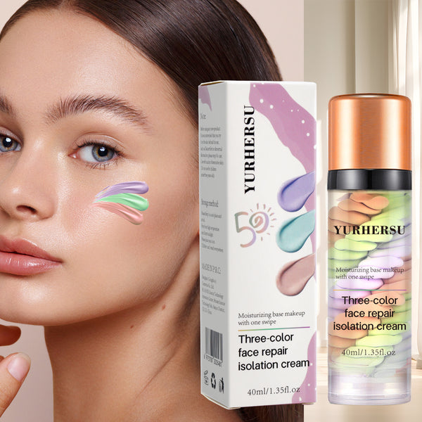 Tri color isolation milk, easily meets the needs of different skin types