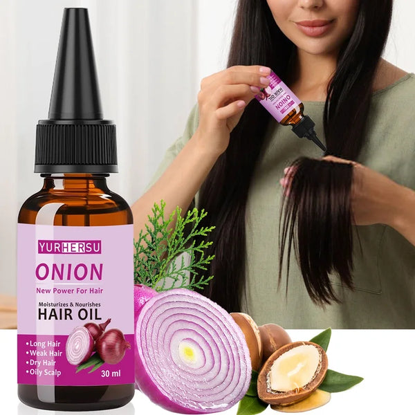 YURHERSU Hair Growth Hair Treatment Deep Nourishing Repairing Moisturizing Hair Growth Loss Essential Oil Onion Oil