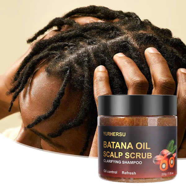 YURHERSU Batana Oil Scalp Scrub Hair Styling Products Batana Oil Scalp Scrub Shampoo Deep Cleansing Batana Scalp Scrub