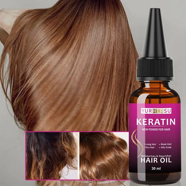 YURHERSU Hair Care Keratin Hair Treatment Growth Serum Nourishing Moisturized Keratin Hair Growth Oil Keratin Care